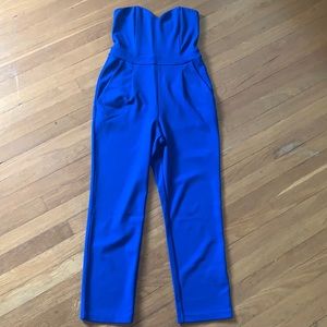 Express Strapless Sweetheart Neck Jumpsuit